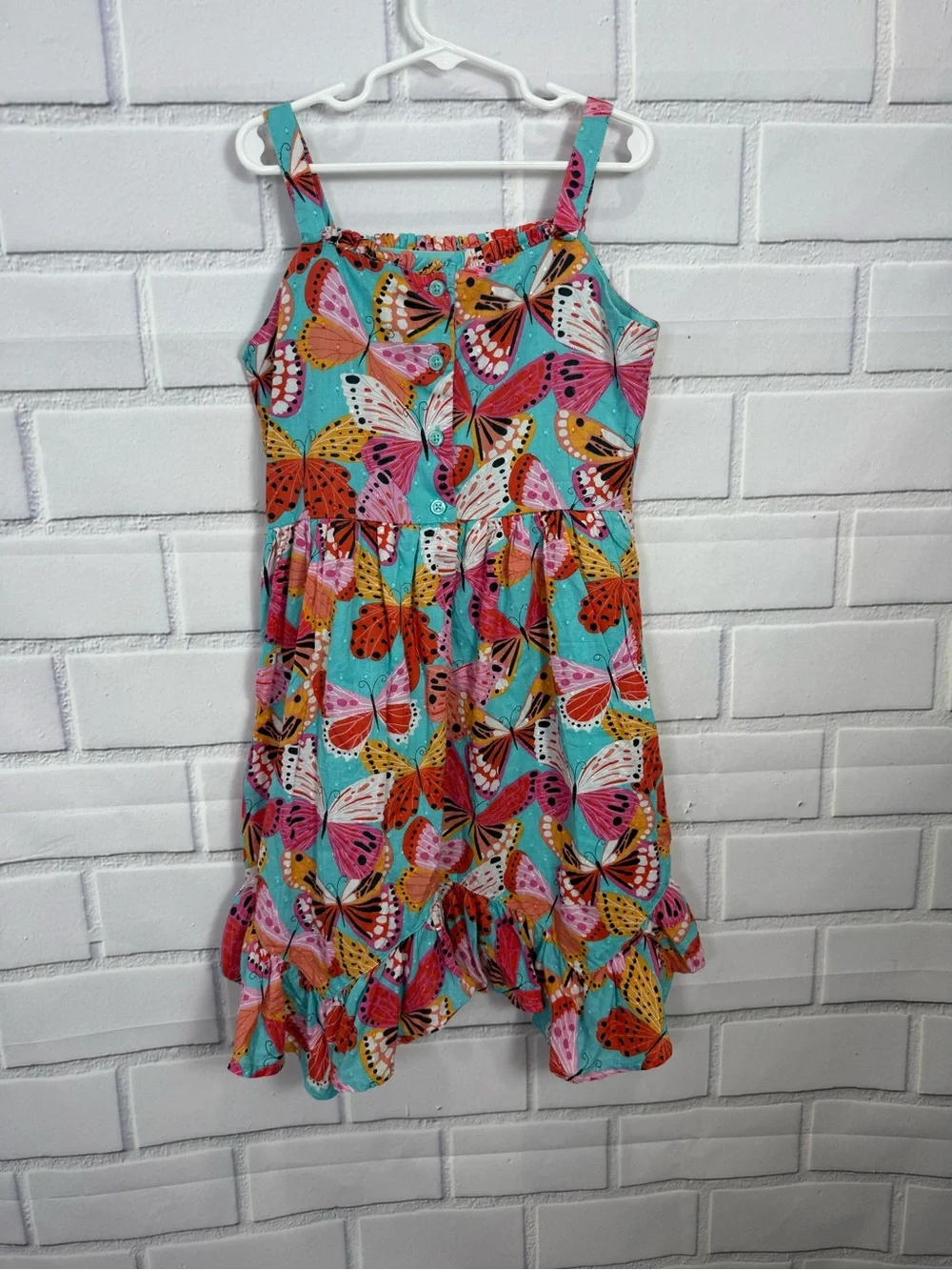 Gymboree Girls Butterfly Print Sundress Size 8 Colorful Summer Dress